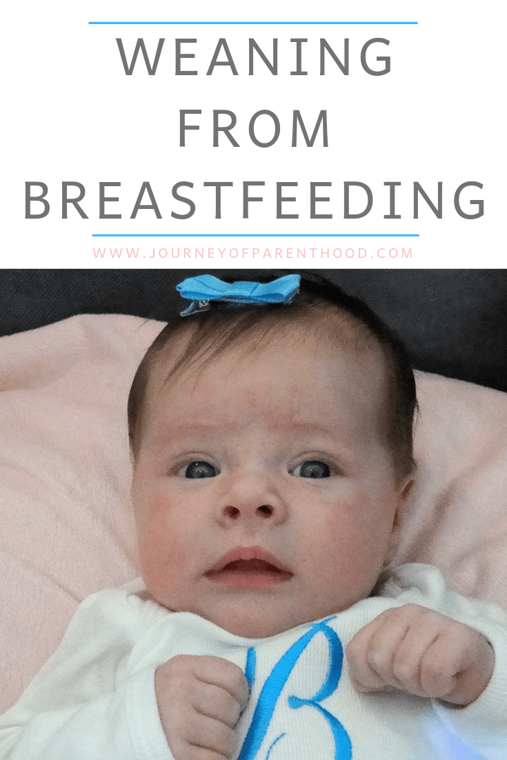 baby laying down - weaning from breastfeeding