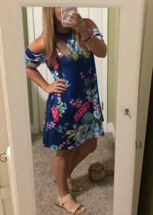 Floral Cold Shoulder Dress