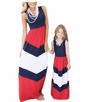 Mommy and Me Red, White and Blue Dresses