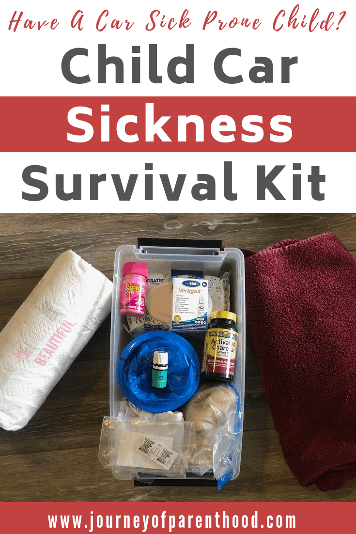 child car sickness survival kit car sick kit for kids