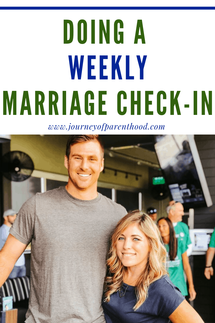 husband and wife - doing a weekly marriage check-in