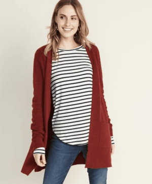 Red Long Cardigan