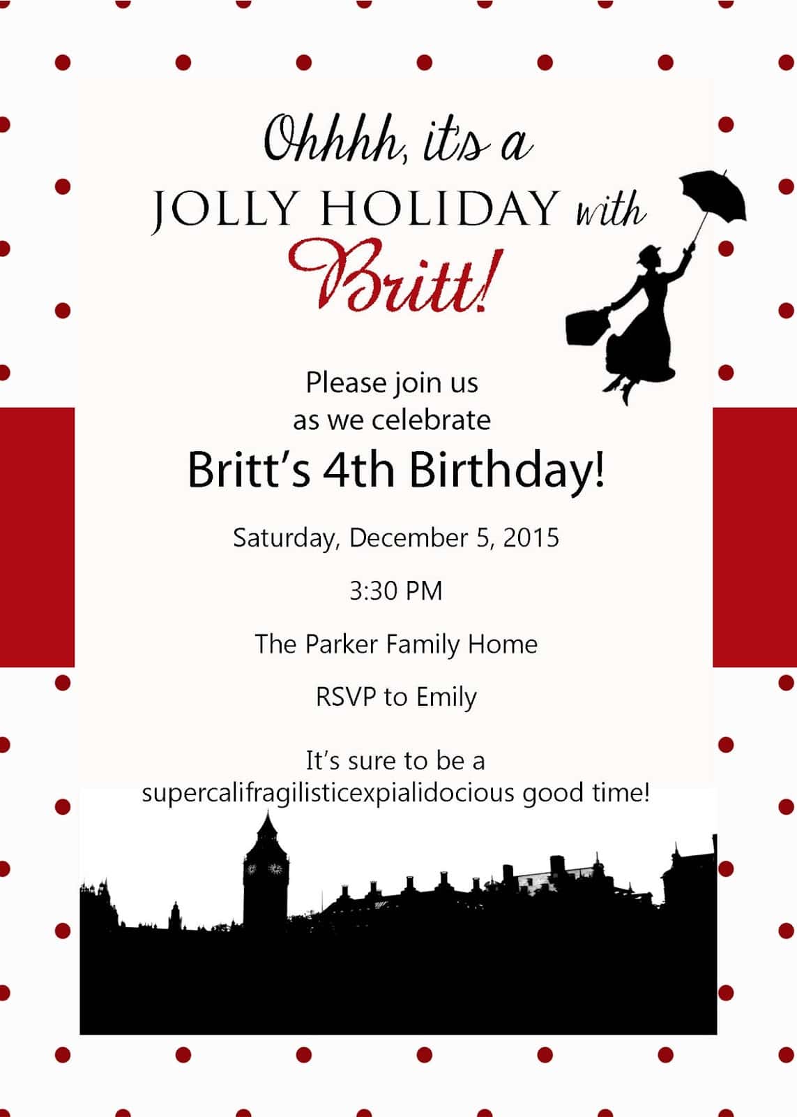 Mary Poppins birthday party