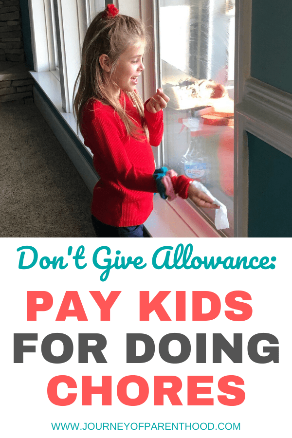 don't give an allowance - pay kids for doing chores. 