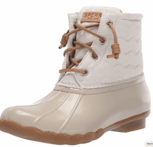 Cream Sperry Duck Boots