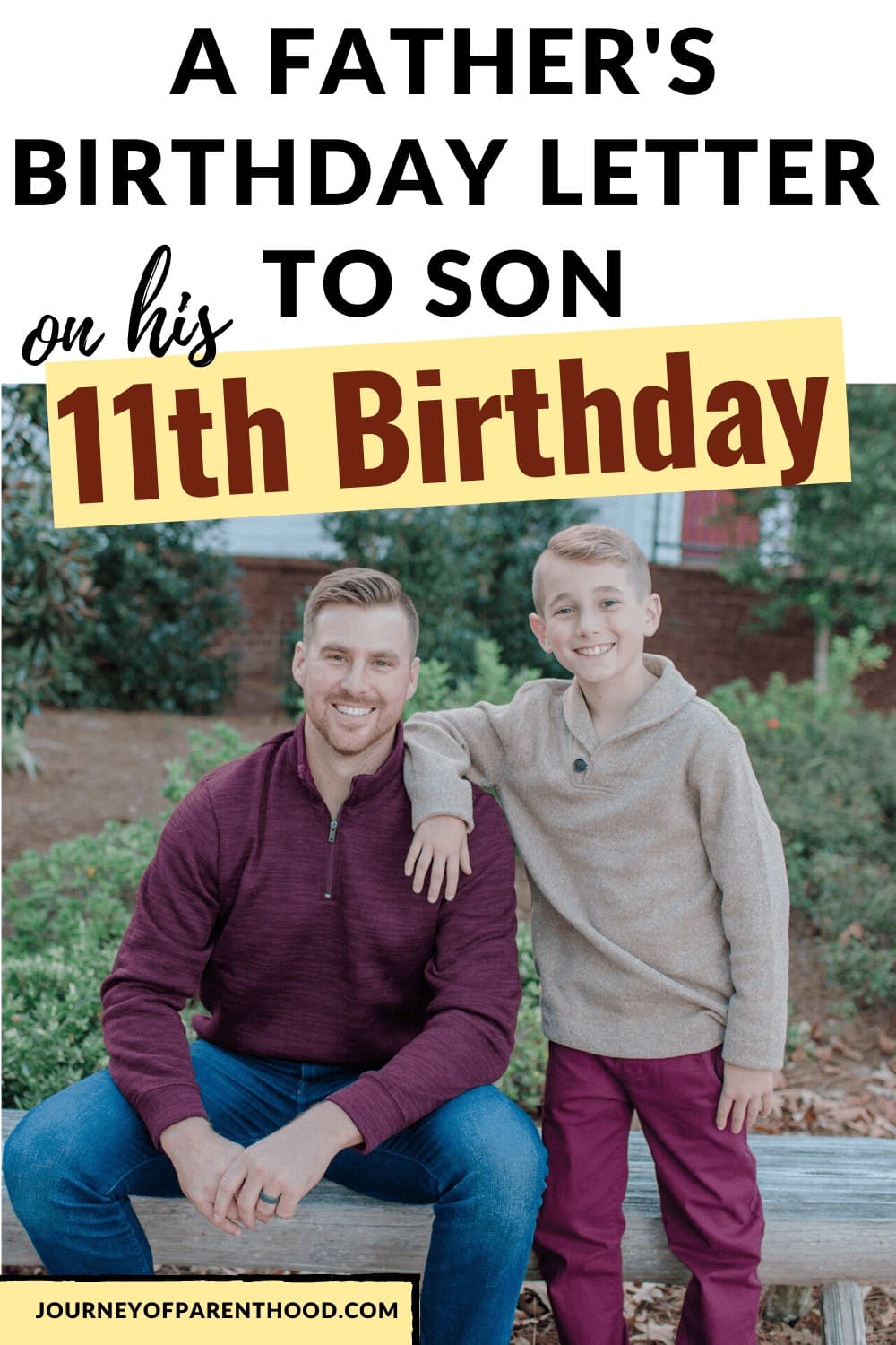 11th birthday letter to son from father