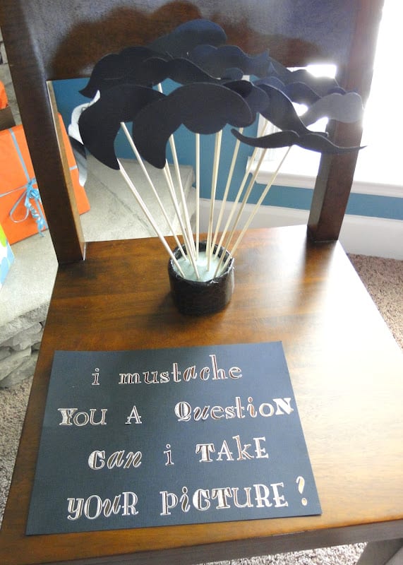 mustache man baby shower ideas