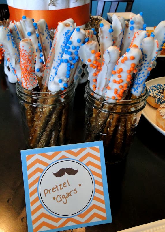 mustache man baby shower ideas