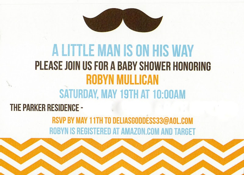 Mustache Baby Shower Ideas: Robyn’s Mr. Man Shower!