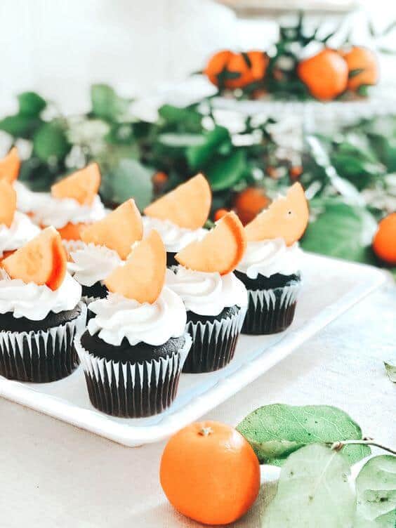 orange slice cupcakes