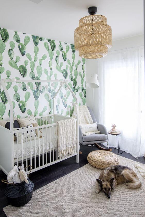 gender neutral cactus themed nursery