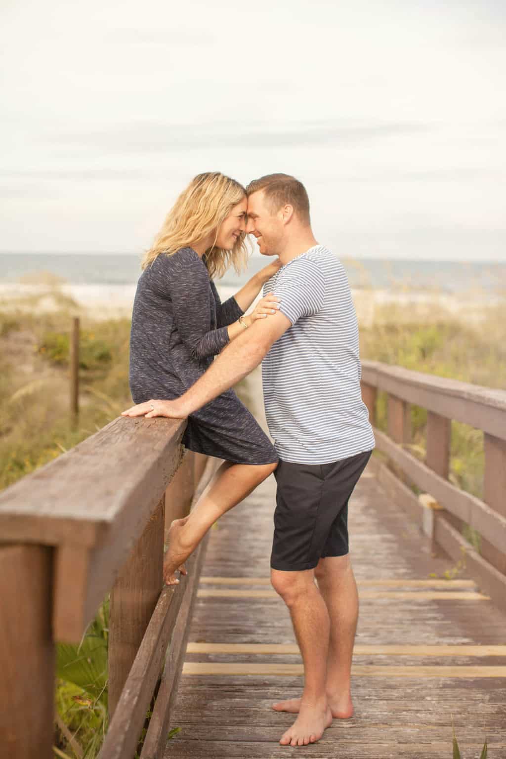 husband and wife at the beach