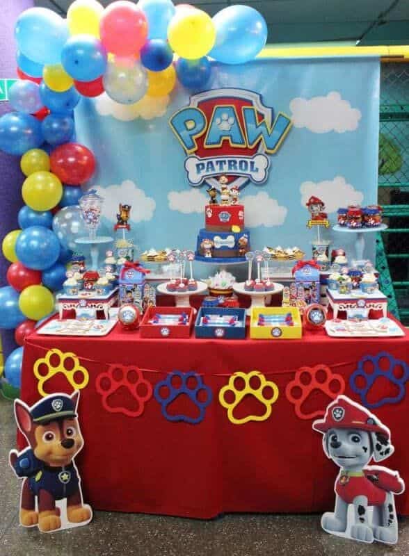 kids birthday party ideas paw patrol themed birthday for boys