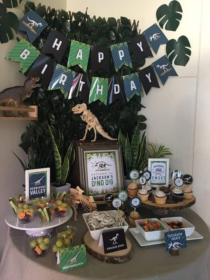 kids birthday party ideas dinosaur theme