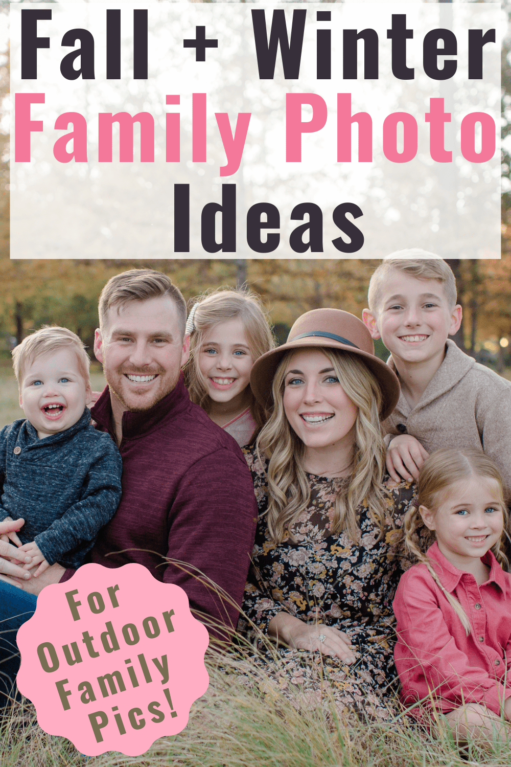 Looking for the best family picture ideas outside for the fall and winter season? Here's how to get the best shots during the colder months!