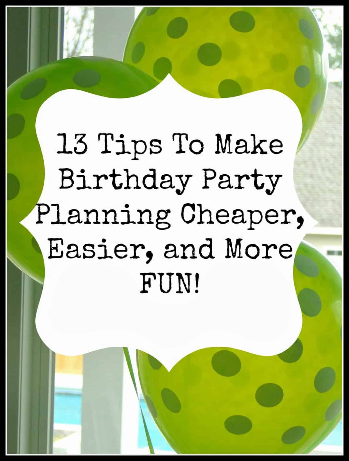 how to plan a birthday party for kids
