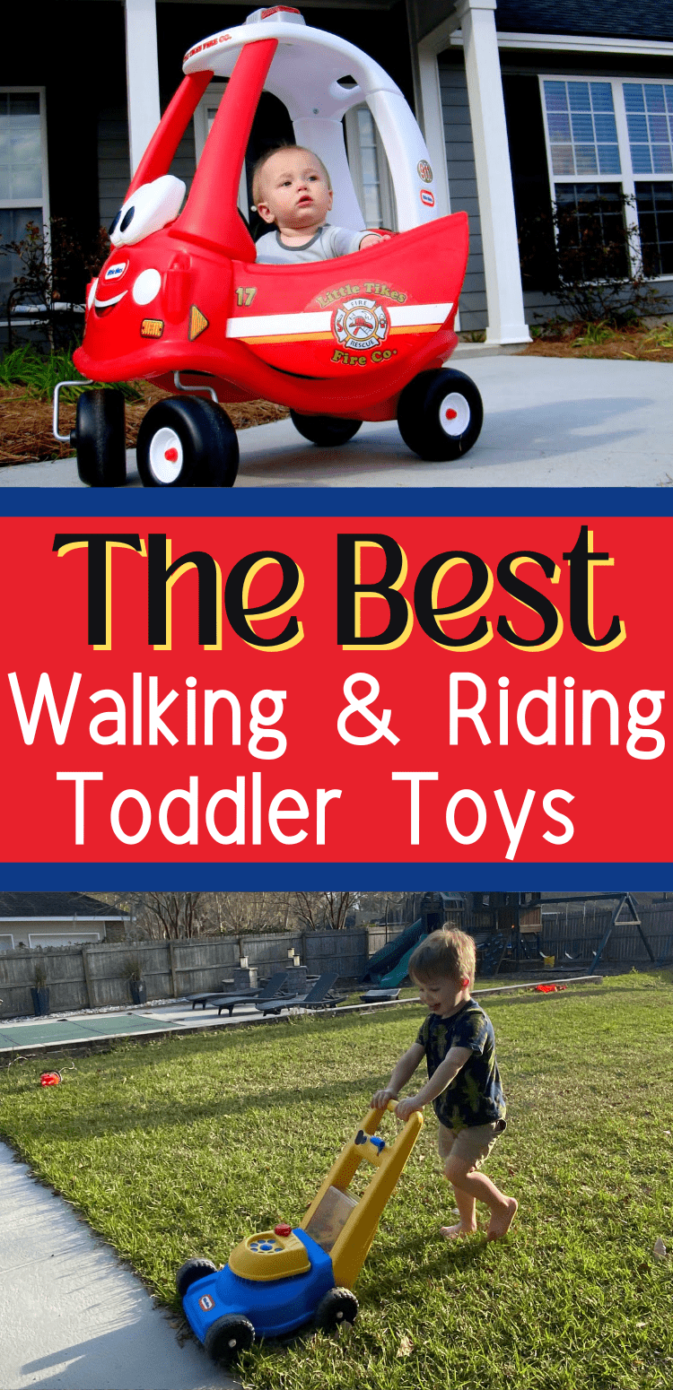 One year old learning how to walk? Help their development with these best ride on toys for 1 year old and walking toys for 1 year olds!