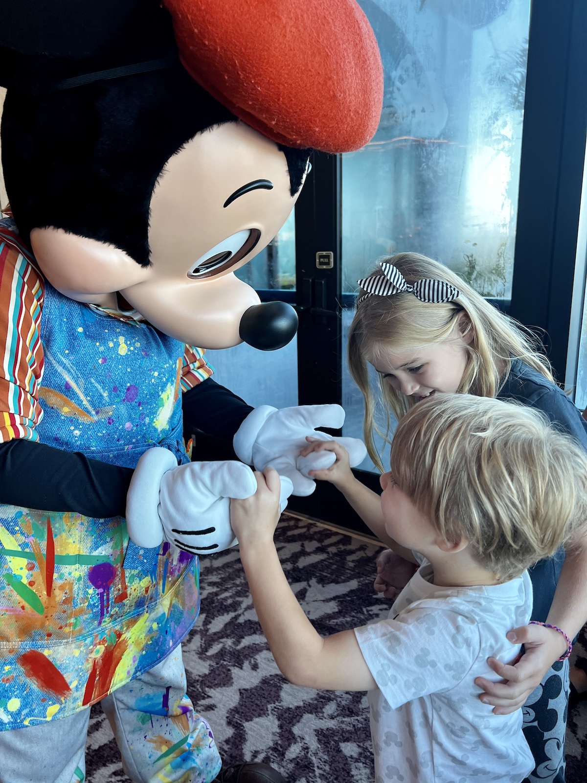 excited to meet mickey mouse at disney character dining 