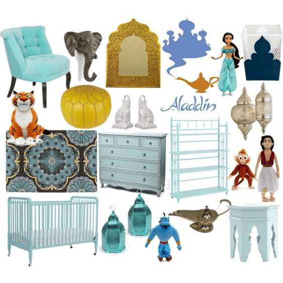 disney aladdin themed nursery for baby 