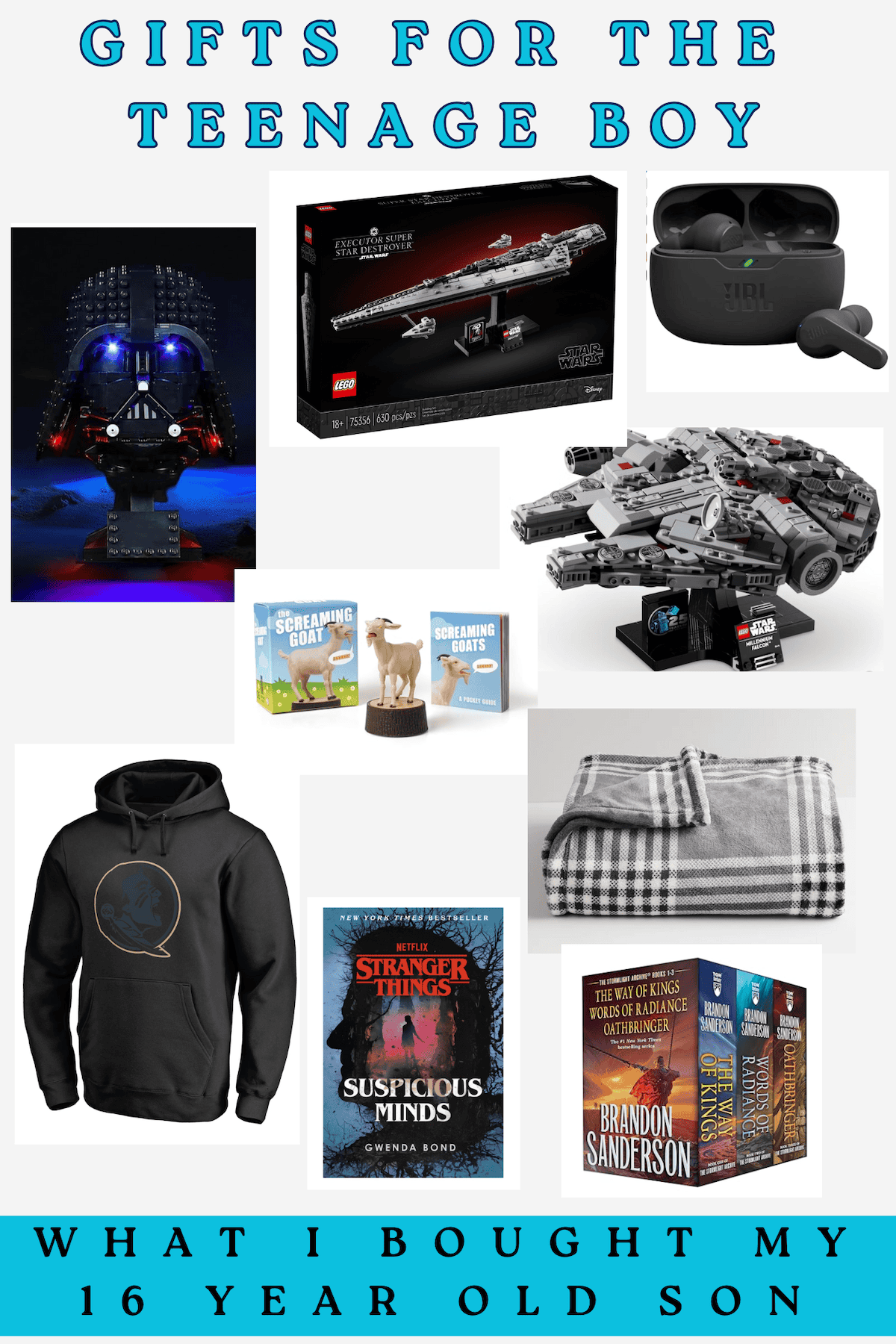 Gift ideas for a teen boy. 16 year old gift ideas. Gifts your teenage son will actually like this Christmas. Unique gifts for teenager. 