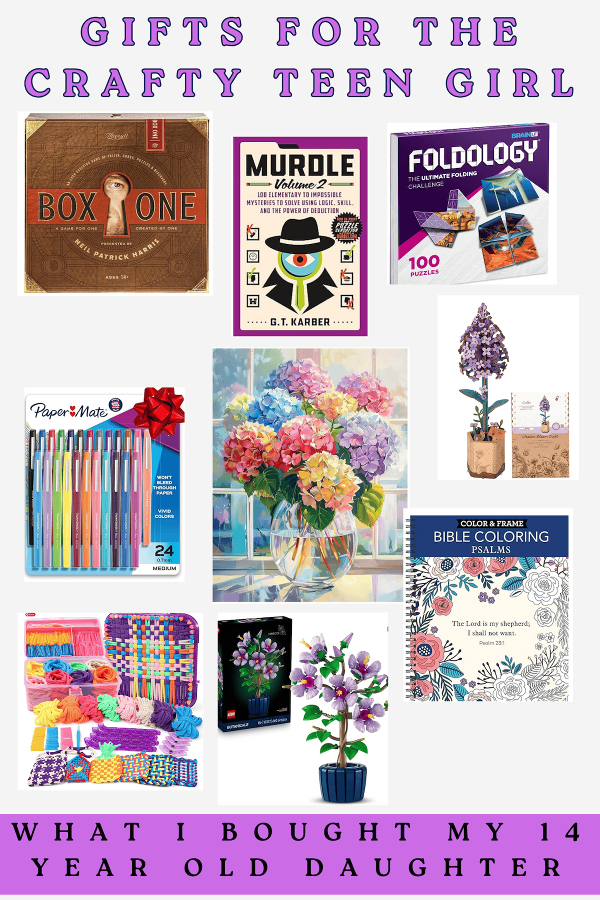 Gifts for the craft teenage girl. Gifts I'm buying my 14 year old daughter. Gifts for 14 year old girl. Wishlist ideas for teenage daughter. 