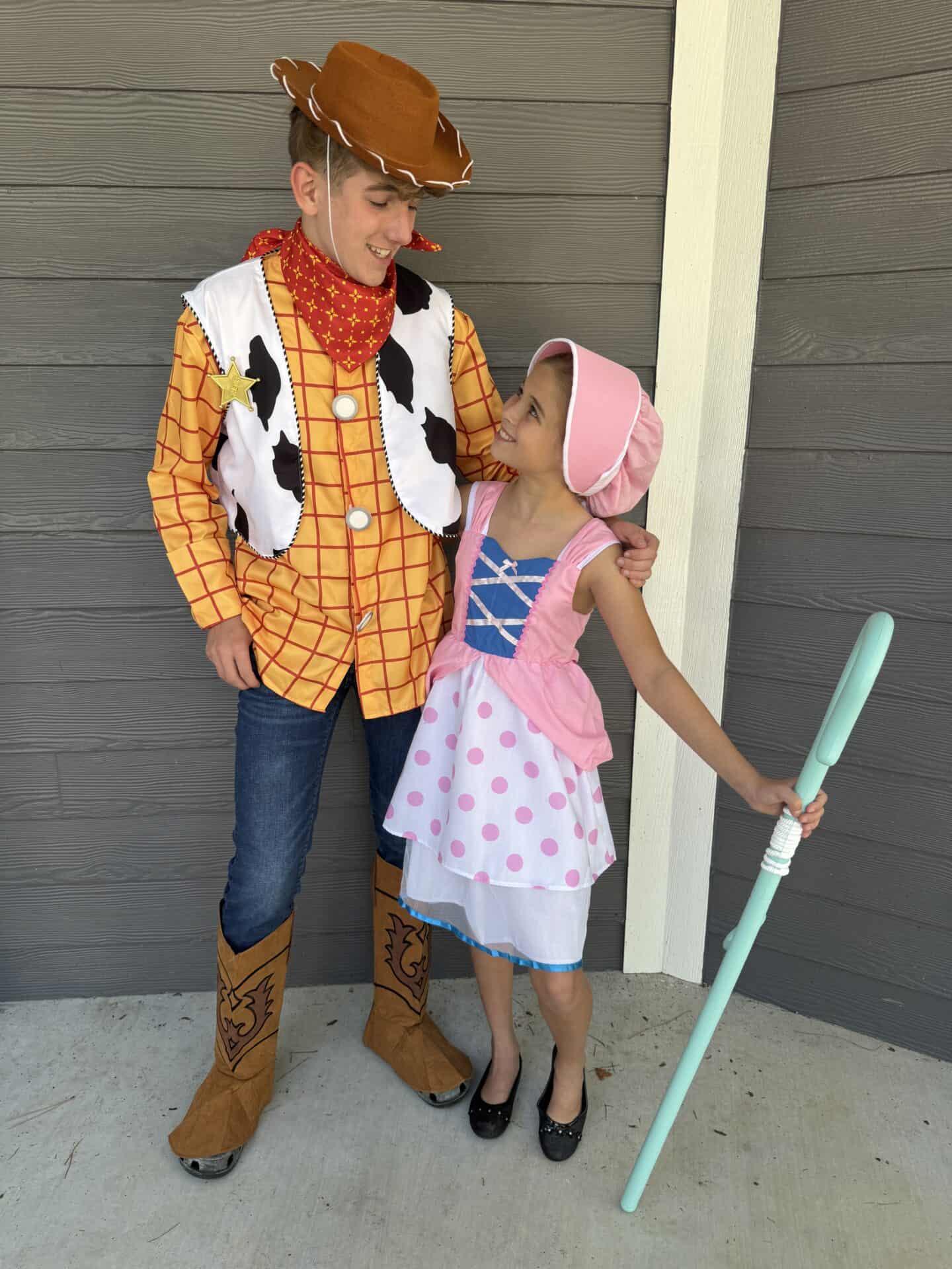 diy toy story family costumes - woody and bo-peep