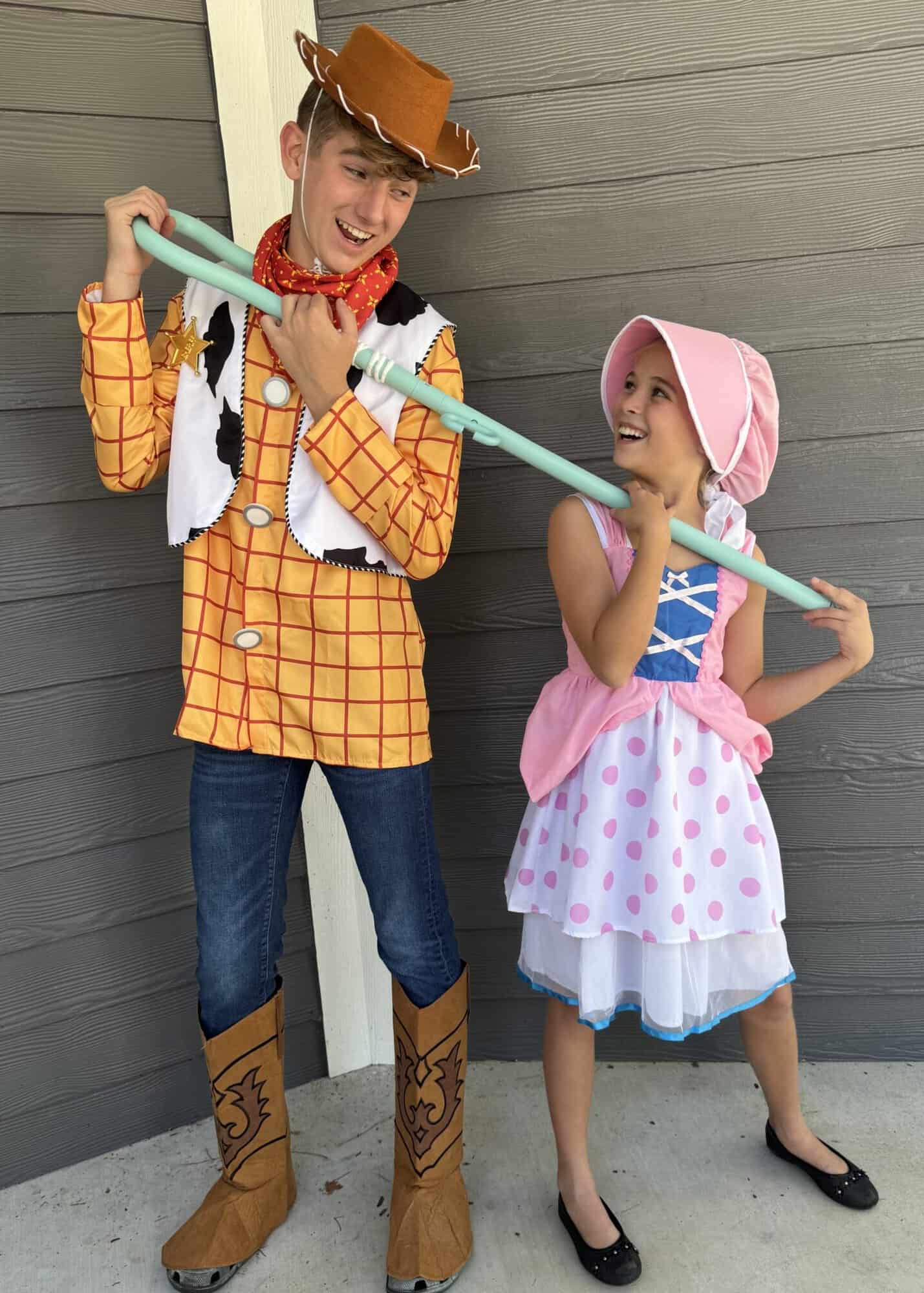 diy toy story family costumes - woody and bo peep